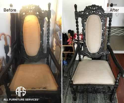 Antique-Chair-reupholstery-restoring-repairing-fabric-material-change