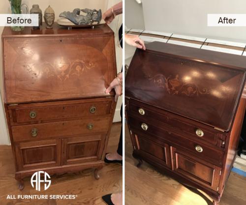 Antique-Drop-Down-Desk-Top-Restoration-refinishing-vineer-replacement-repair